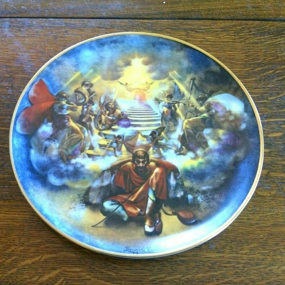 Display Plate The Creation Jacob's Ladder Yiannis Koutsis Bible Royal Cornwall - Picture 12 of 16